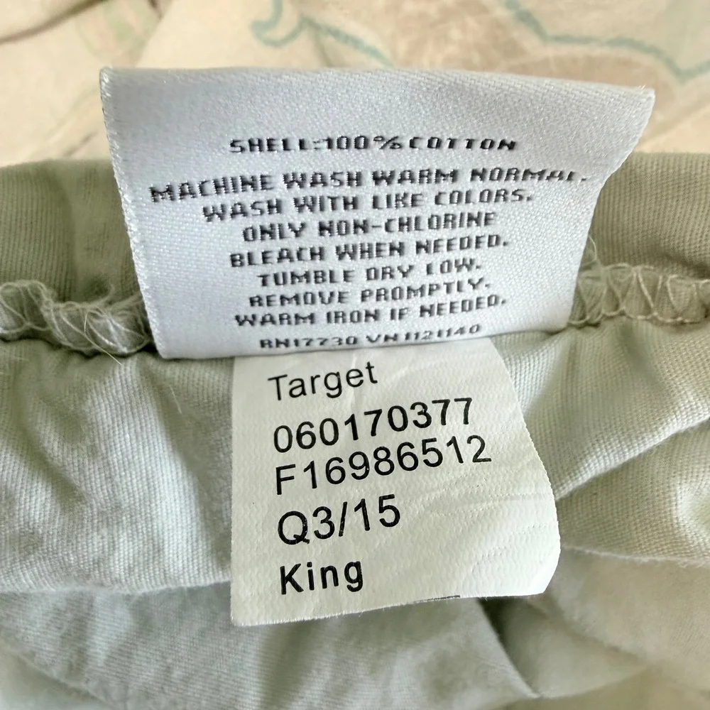 Threshold King Floral Medallion  Reversable Duvet Cover 100% Cotton